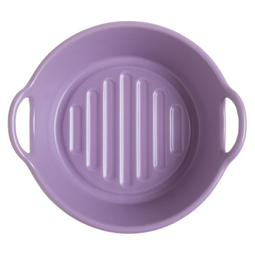 Household double-ear air fryer baking bowl ceramic ware soup bowl high-looking dormitory fruit bowl Internet celebrity snail rice bowl