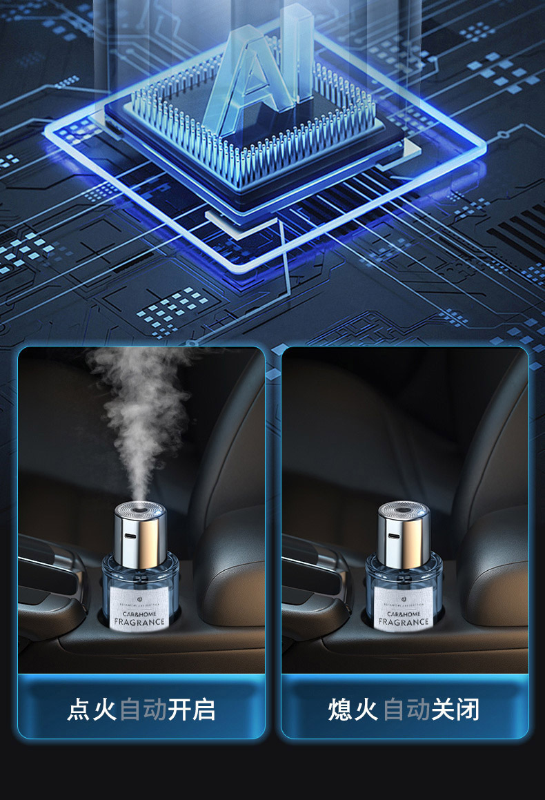 Car Accessories Fragrance Machine, Long-Lasting Light Fragrance, Portable Smart Self-Spraying Atomizer, Car Perfume, Car Aromatherapy Machine