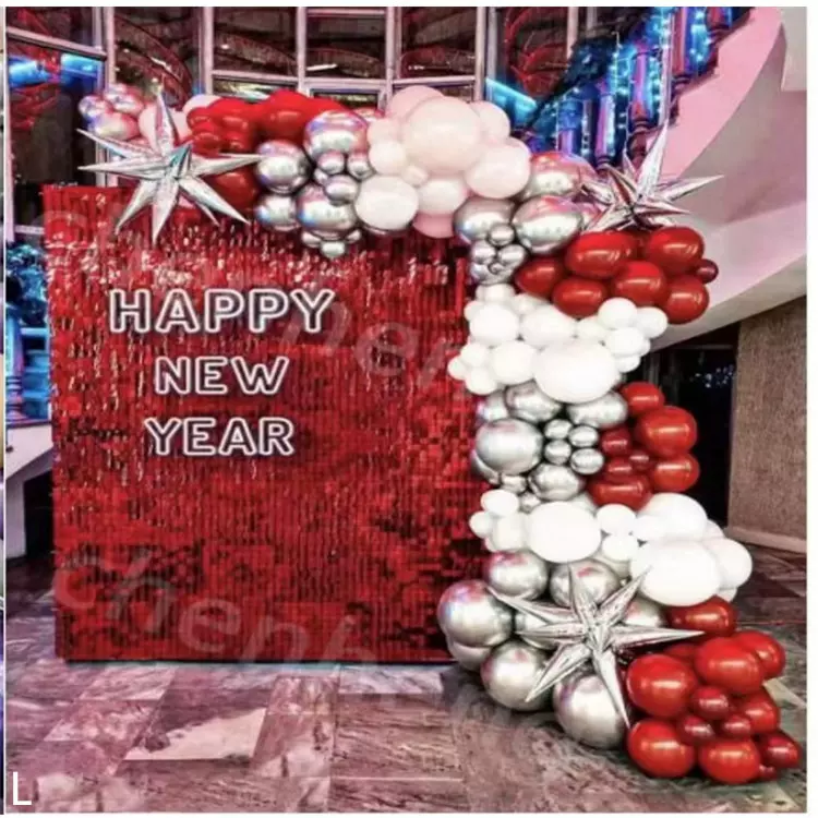 佰金亮片风动扣板风动板背景墙装饰闪亮锁扣风动片舞台派对