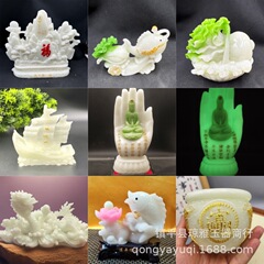 毎年生放送される新しい発光装飾品、富を引き寄せる装飾品、リビングルームの装飾、デスクの装飾品、翡翠の工芸品