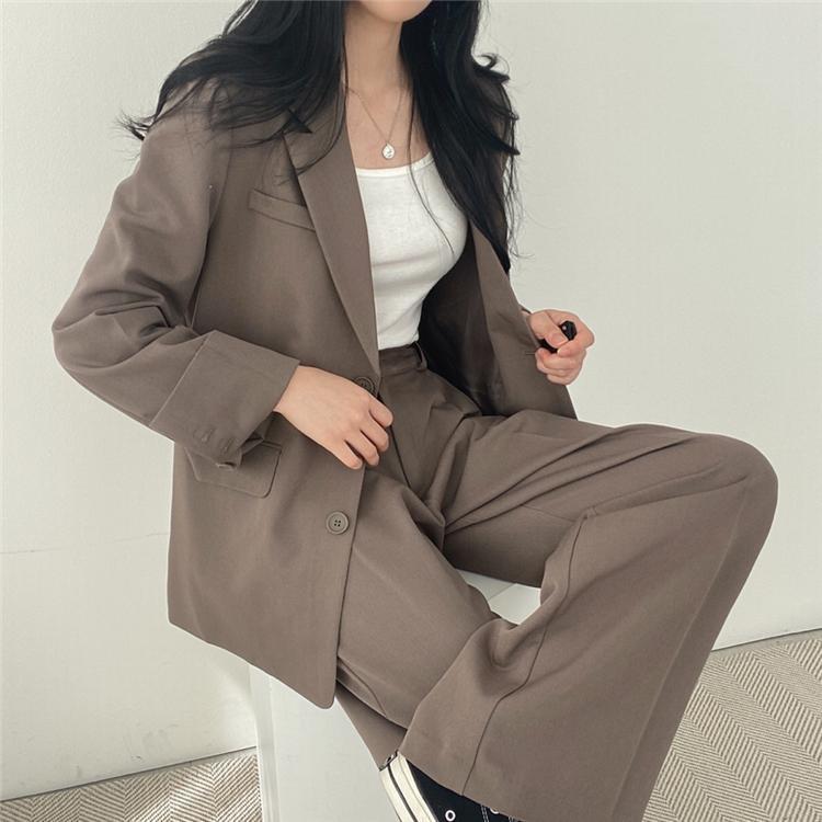 Sanlidadi Women's Casual Suit Jacket Loose Retro Fashionable Outerwear For Spring And Autumn_ecoleips.com