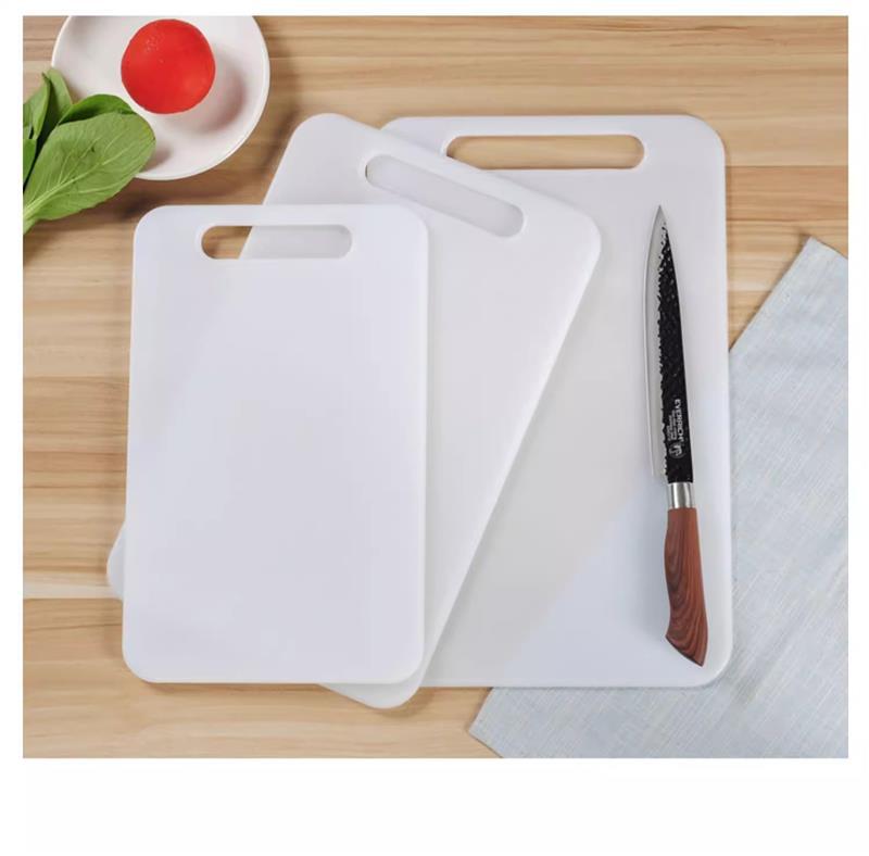 Household PE Plastic Cutting Board 43x27cm Extra Large Kitchen Chopping Board for Fruit Vegetables and Meat in use