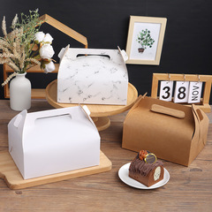 Large portable pastry box baking packaging snowflake pastry gift box egg yolk pastry biscuits takeaway packaging box wholesale