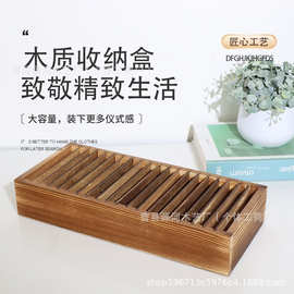 跨境木质发箍分隔收纳盒可拆卸手镯手机木盒家用卡片头饰收纳盒