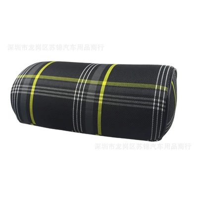 Headrest Spine Neck Protection Pad Car - black-yellow-grid