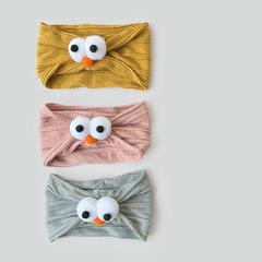 Autumn & Spring Baby Hairbands, Thin Spring/Summer Style, Cartoon-Printed Hair Accessories for Newborn Boys & Girls, Infant Halo Headwear, and Baby Bonnets