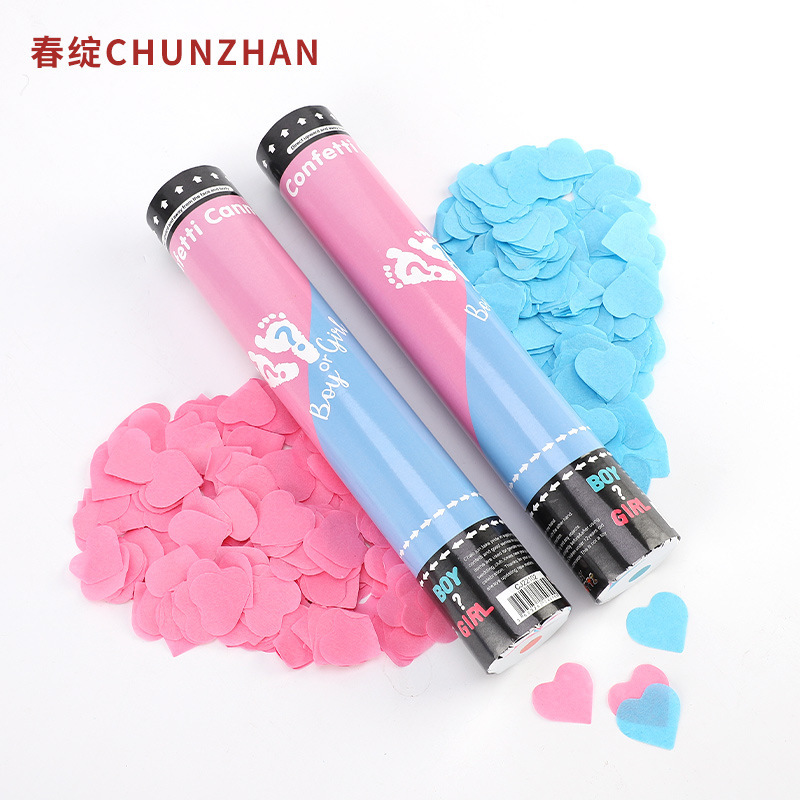 Cross-Border Gender Reveal Fireworks, Hand-Twisted Rotating Surprise Party Fireworks, Wedding Confetti, in Stock