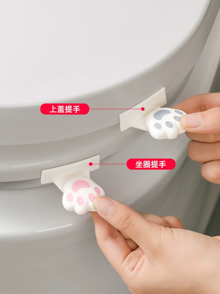 Cute toilet, switch key, auxiliary creative button with accessories for manicure