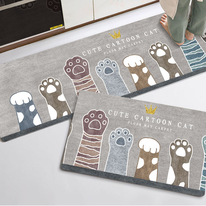 Factory supply long kitchen mat, durable doormat, home use, entryway mat, door mat, water-absorbent foot mat, dropshipping