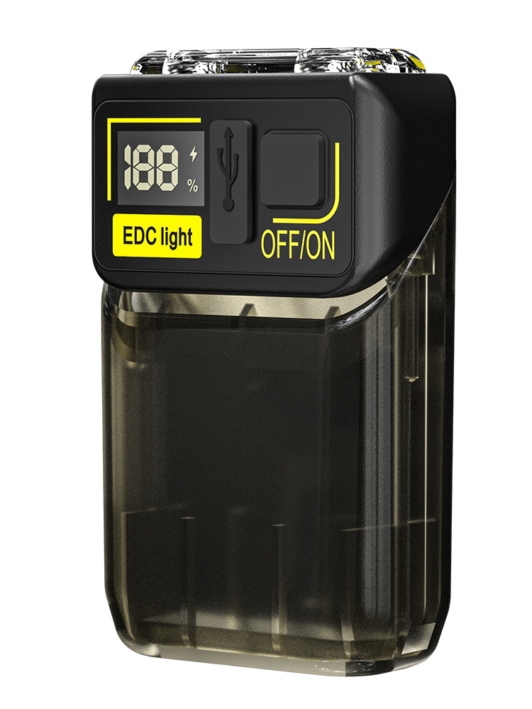 Al Aire Libre portátil al aire libre luz mini llavero de luz de succión magnética Tipo-C de carga rápida herramienta de visualización de energía multifuncional Luz