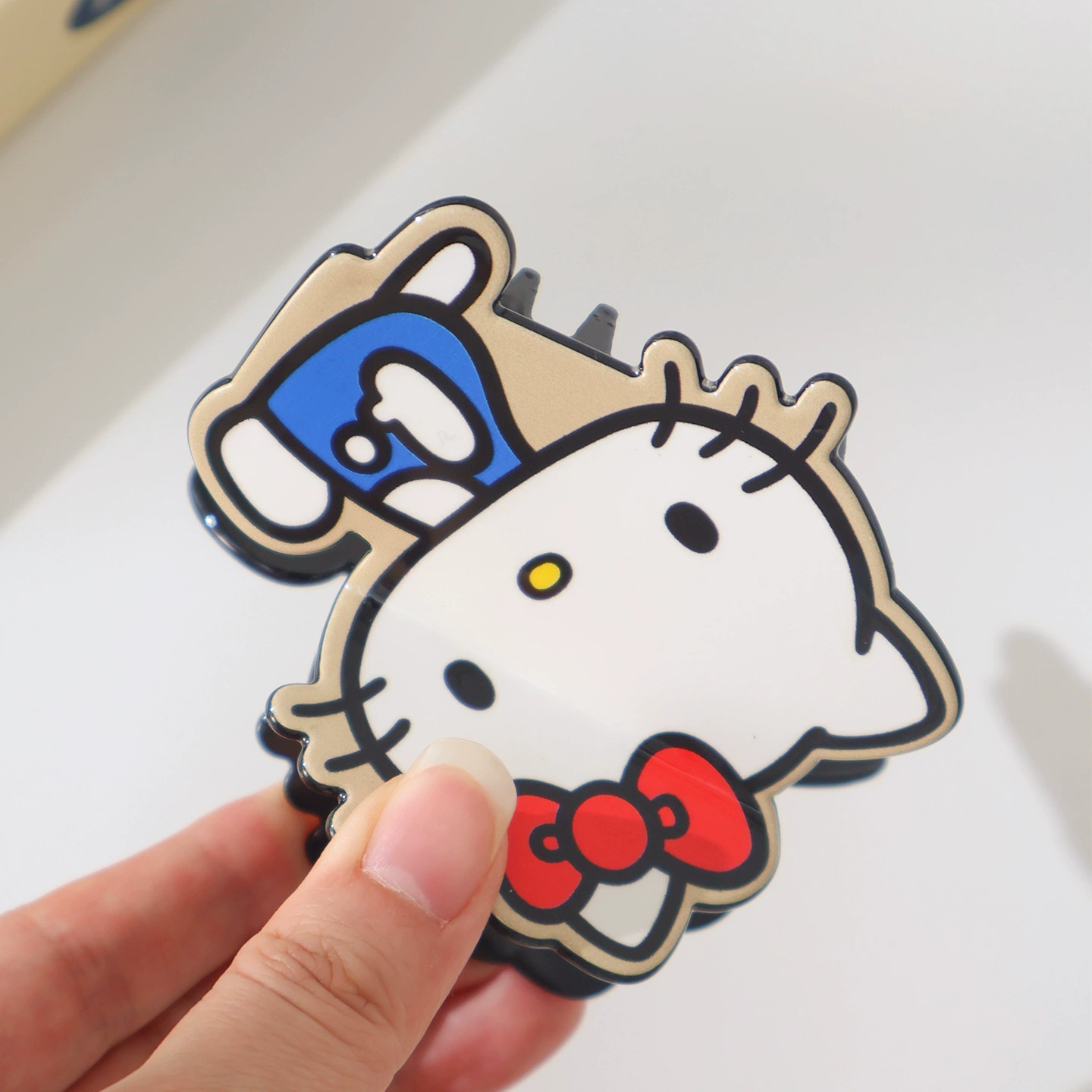 Hello kitty, настоящая милая заколка-краб с бантом, универсальная заколка для волос