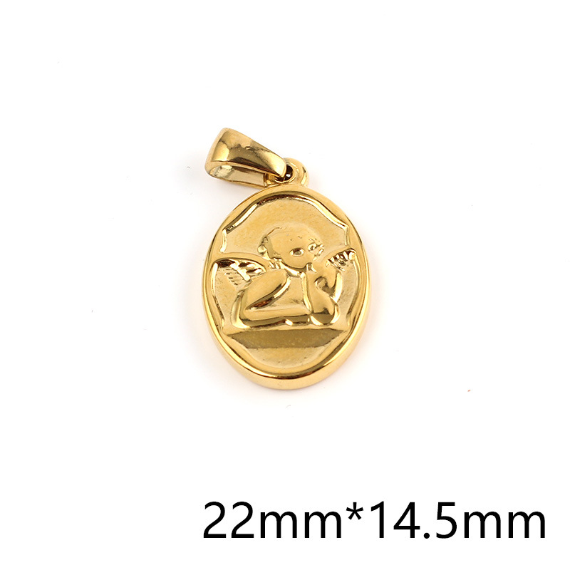 Plating Design 1 Piece 304 Stainless Steel Angel Pendant