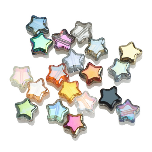 100pcs Handmade Necklace DIY Jewelry accessories-star 8 mm hole in the pendant crystal glass beads diy handmade beaded jewelry accessories wholesale