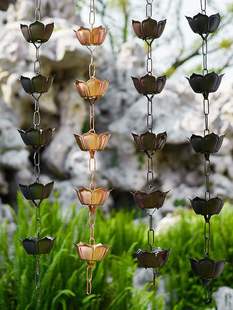 Rainwater Pipe Diversion Purple Villa Rain Chain Japanese-Style Eaves Drainage Chain Rain Chain Courtyard Water Guide Chain Gutter Water Sink