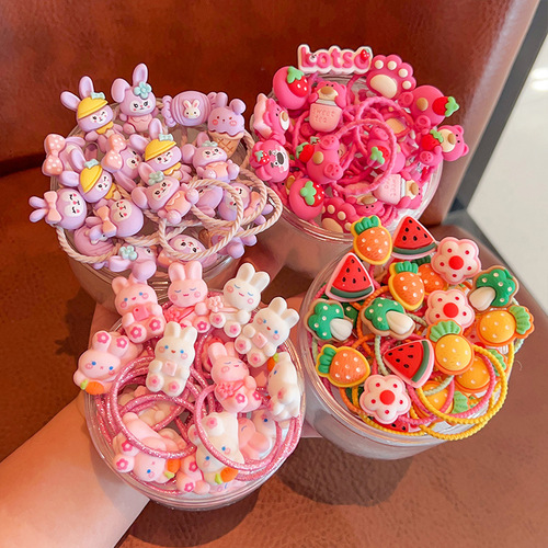 Children's rubber band does not hurt hair, girl's headband, Korean baby hair accessories, little girl's hair tie, high elastic hair band