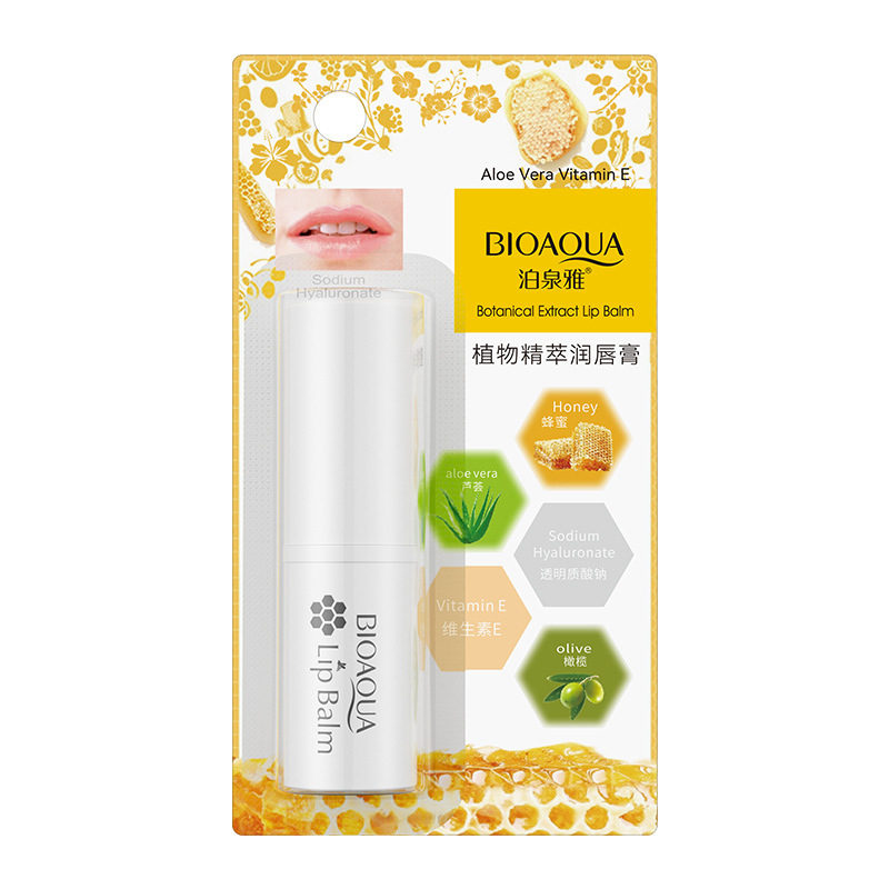 Bálsamo labial con extracto de plantas Boquanya que hidrata y reduce las líneas de los labios, cuida los labios en otoño e invierno para prevenir la sequedad y el agrietamiento.