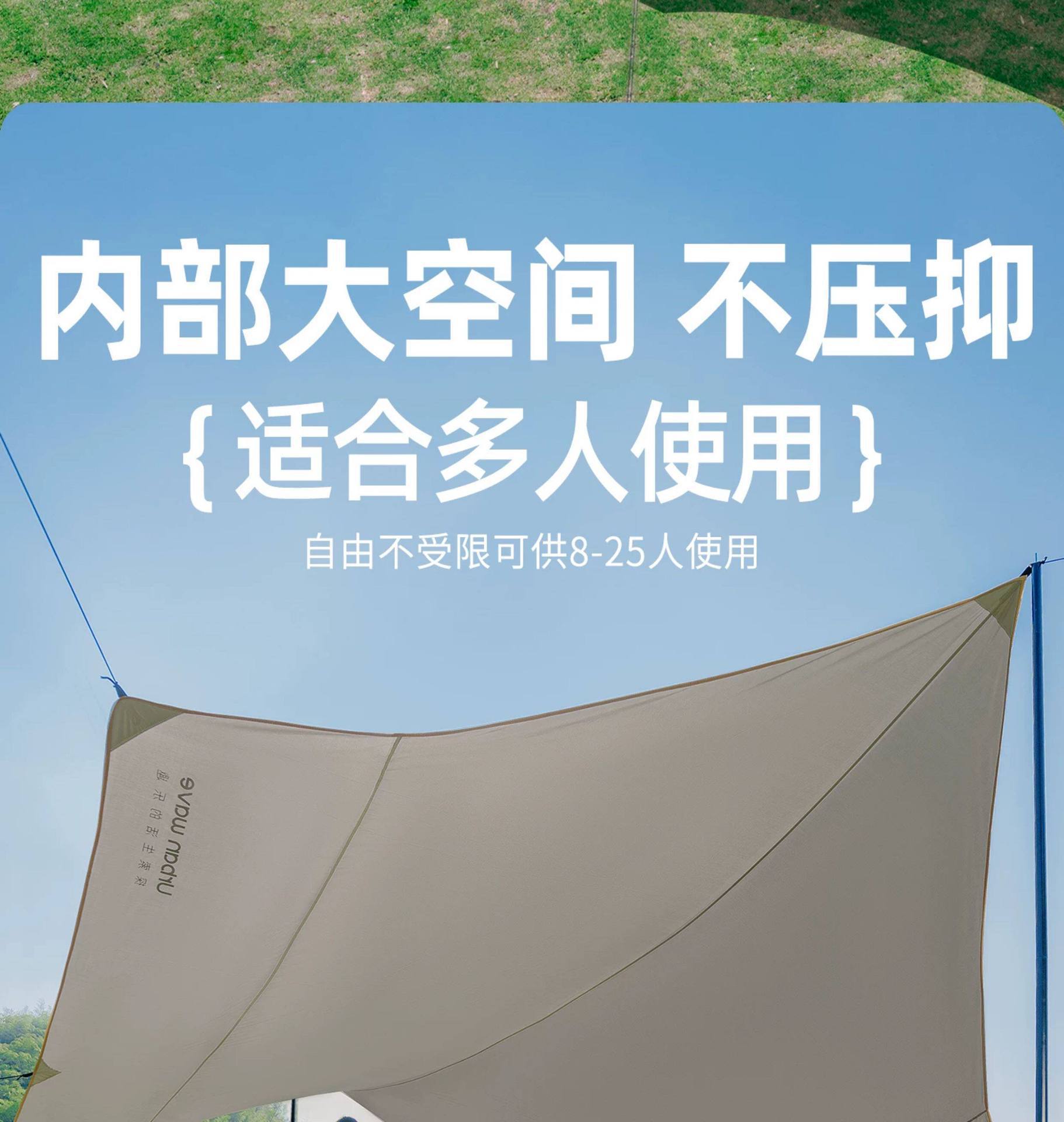 Canopy Tent Outdoor Camping Sunshade Portable Rainproof Hexagonal Tent Camping Equipment Camping Canopy