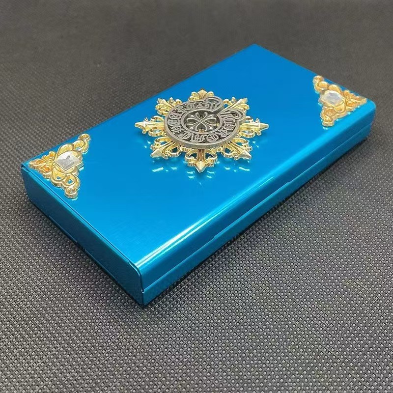 外贸批发跨境旋转皇冠烟盒细烟盒高颜值抗压香烟盒Cigarette Case|undefined