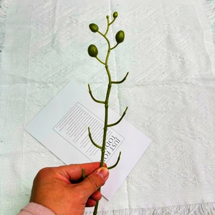 Guangdong Manufacturer Direct Sales Artificial Flower Branch Accessories 43cm 6-Headed Phalaenopsis Branch Artificial Phalaenopsis Flower Branch