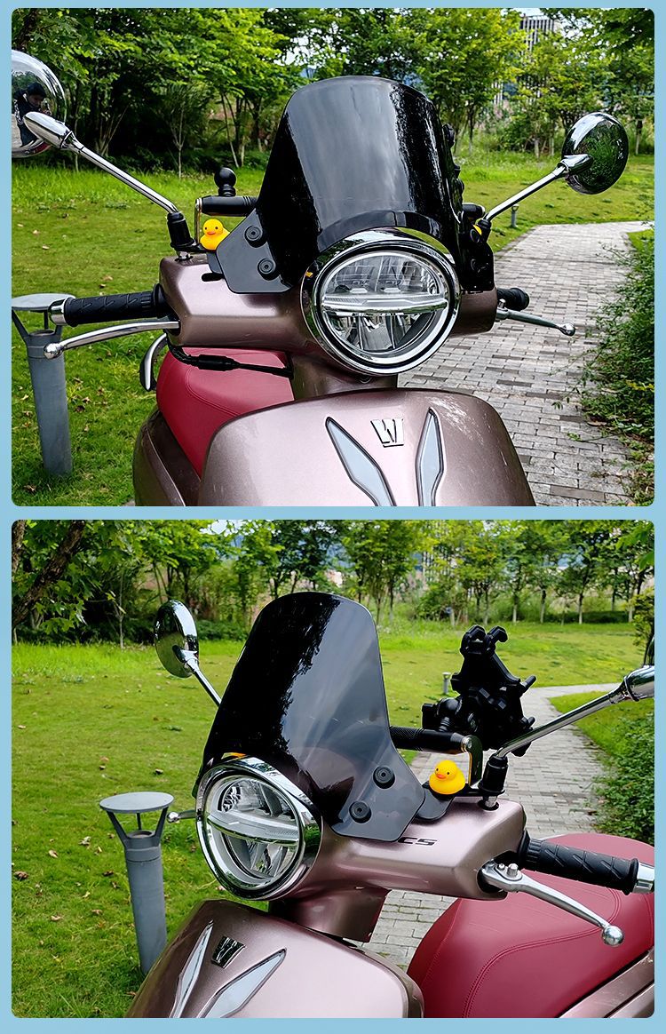 Jinqilong Adapts to Haojue Lumi125 Windshield Modification Accessories Mobile Phone Holder Crossbar Pc Front Windshield Plate