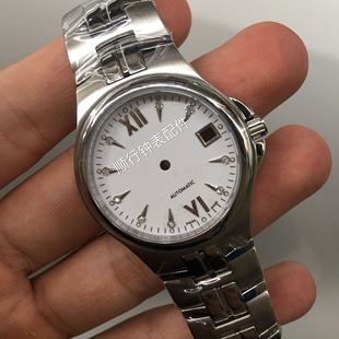 Watch Accessories 83950 Case Case Single Calendar ETA2824 All-steel Watch Case Blue Treasure Mirror Silver Case White Plate