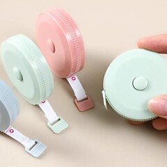 小型巻尺、ミニ巻尺、多機能、正確、かわいい、ウエストとバストの測定、伸縮式ソフト定規