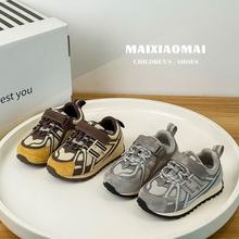 2025秋季新款女童轻便男童休闲鞋透气运动鞋中大童字母拼接儿童阿