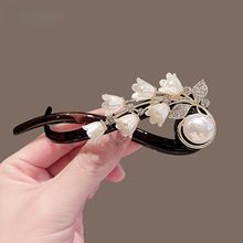 古风铃兰花发夹扭扭夹一字夹U型发簪装饰头饰头夹盘发神器批发