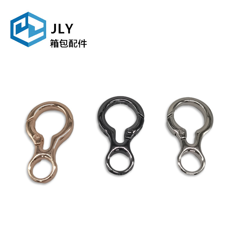特殊形状の開口部付きスプリングバックル 三角形スプリングフックバックル ハート型金属キーホルダー ハードウェアフックバックル|undefined