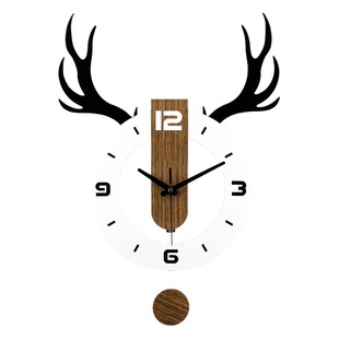 Оптовая Продажа с фабрики Новые Акриловые качели настенные часы Lucky Antler гостиная искусство немой домашние модные часы