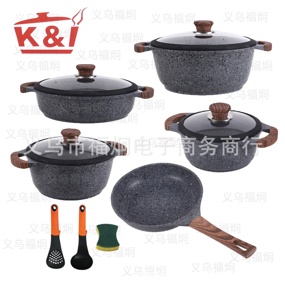 German K&I 12-piece non-stick granit...