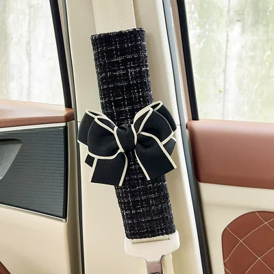 for Women, Seat belt shoulder pad - black-bow-black-four-season-small-fragrance-shoulder-pad-1-piece