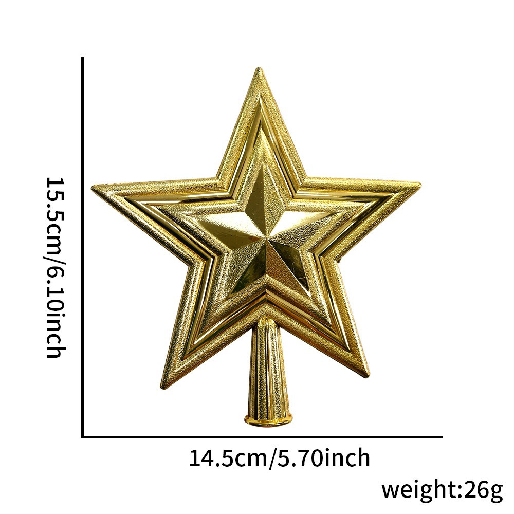 15.5CM Dorado árbol estrella