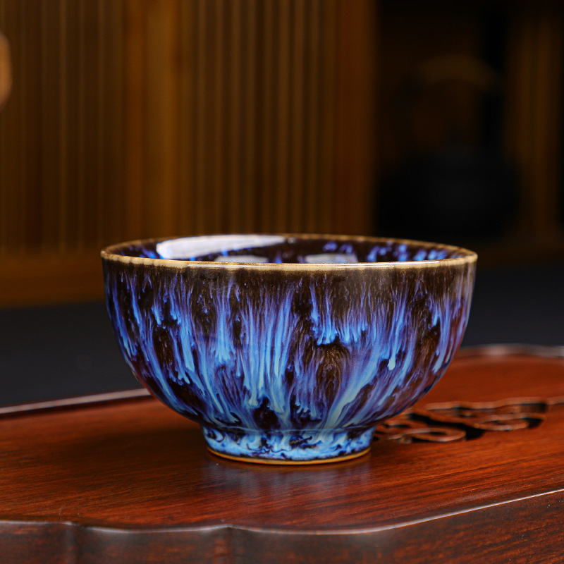 B款—金：窑变流星杯 (墨兰单杯)