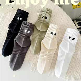 cityboy socks men and women ins tide embroidery XX tube socks high street dopamine American accent skateboard short tube socks