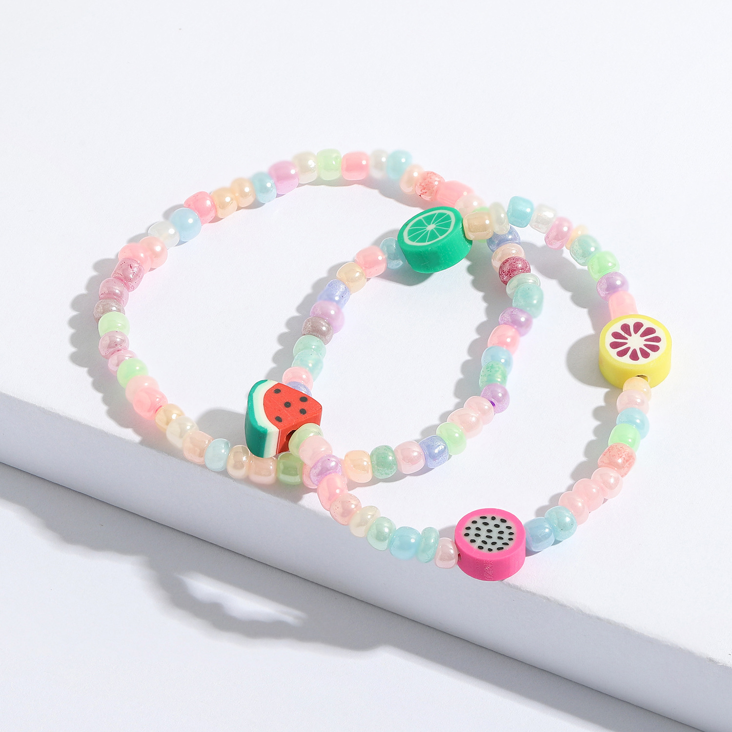 Fashion Fruit Handmade Beaded Contrasting Color Bracelet Setpicture5