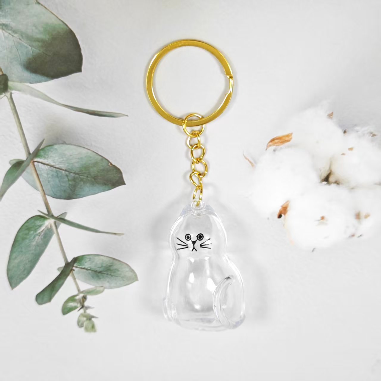 Caja de Almacenamiento Transparente para Pelo de Gato, Popular Transfronterizo, Cápsula para Guardar Pelo de Gato, Bolsa Conmemorativa, Llavero, Colgante para el Cuidado del Gato