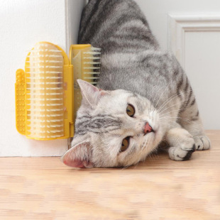 Large cat corner hair rubbing device tickle hair rubbing artifact pet massage to float hair brush pet supplies wholesale