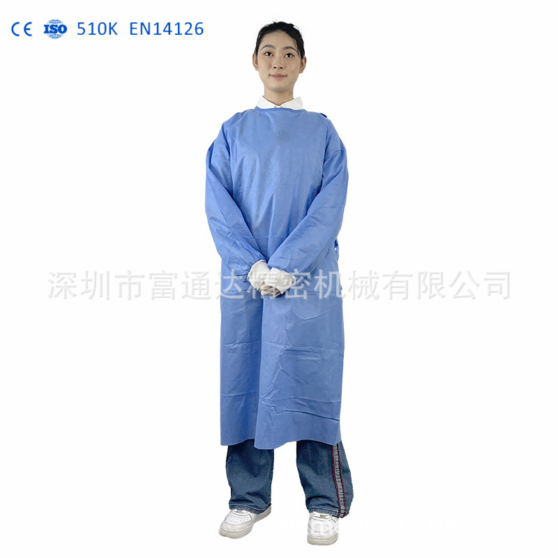 厂家直供level 2/3医院用SMS手术衣反穿衣医院用隔离服防尘手术服