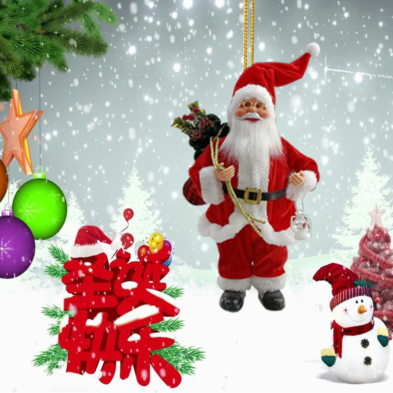 国境を越えた新しいサンタクロースの立ち姿アクリル平面ペンダントクリスマスツリーの小さなペンダントクリスマス装飾品|undefined