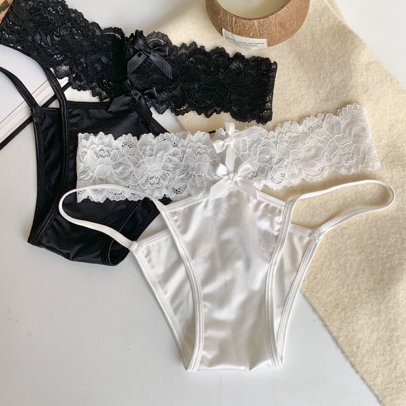 Desire lost sexy lace pure desire temptation sentiment hollow low waist satin girl underwear New triangle shorts
