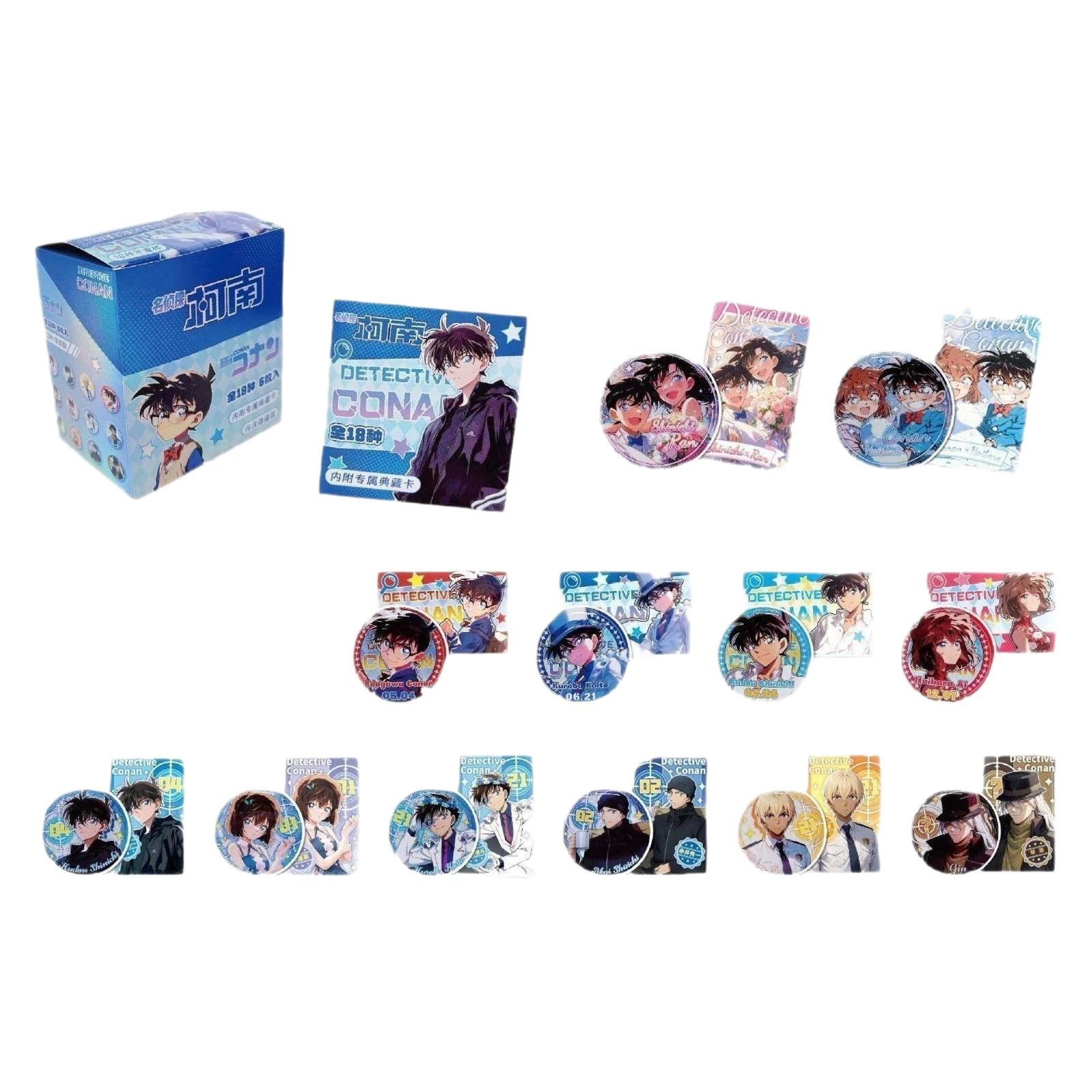 Двусторонний бейдж-аниме Blind Box, 75 мм коллекционные значки, случайный персонаж (2D сериал)