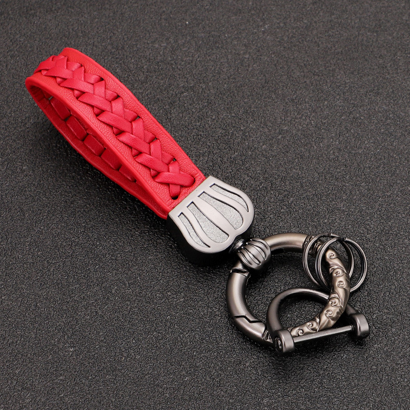 Correa de moda, cuerda de cuero, llavero de coche, colgante de alta gama, decoración simple creativa, colgante de cintura, regalo de pareja para hombres y mujeres