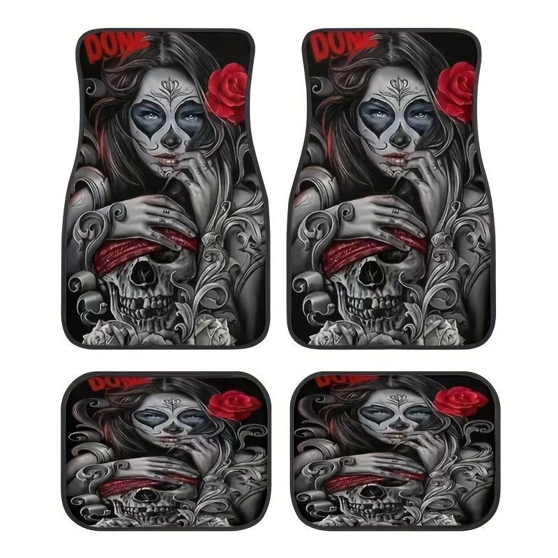 Cross-Border Temu Car Floor Mats, Stain-Resistant and Easy to Care For, Four-Piece Set of Non-Slip Mats, Retro Nordic Style Soft Diatom Mud Floor Mats