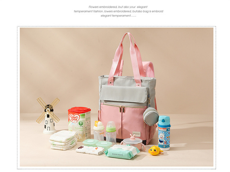 New fashionable and multi-functional mom bag, large-capacity mother and baby bag, travel backpack, single-shoulder bag, handbag undefined