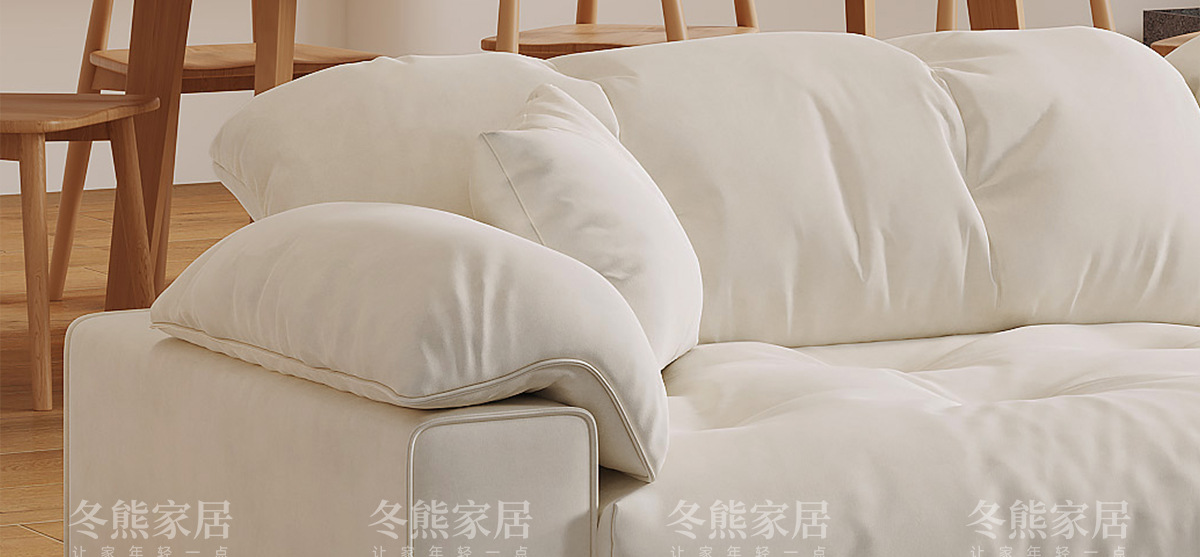 吉与现代云朵沙发奶油风客厅科技布沙发棉花糖沙发三人位布艺沙发-阿里巴巴