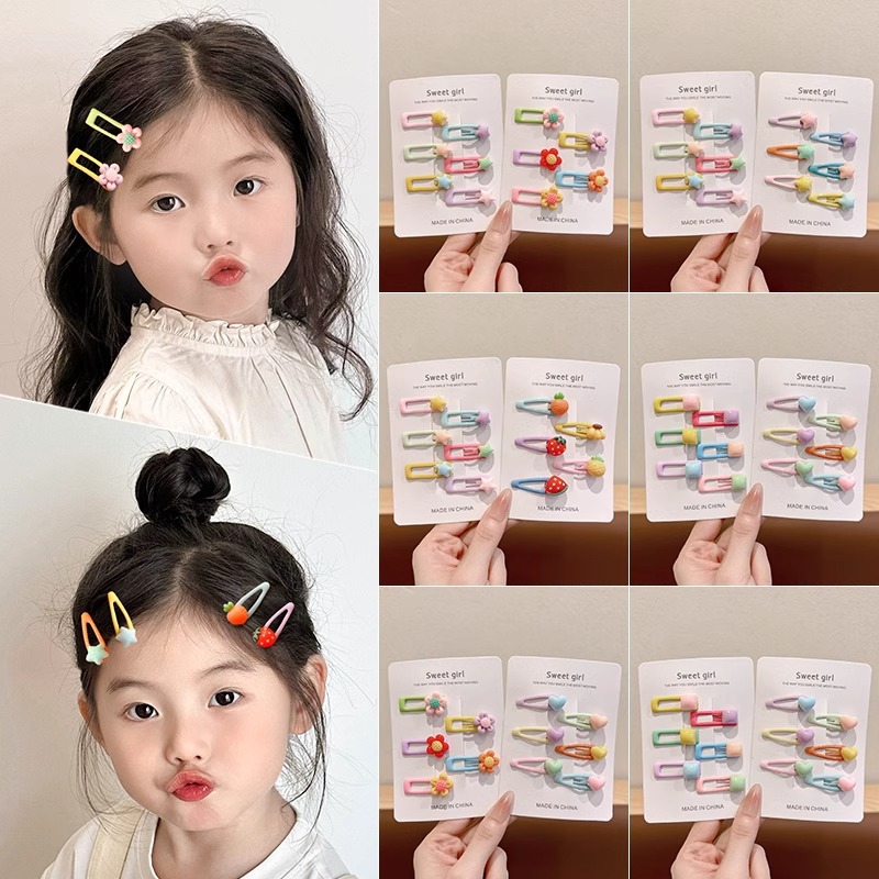 Pequeños clips de pelo de color bebé clips BB clips de color caramelo amor clips de pestaña niñas clips de pelo rotos clips de pelo bebé toque de pelo