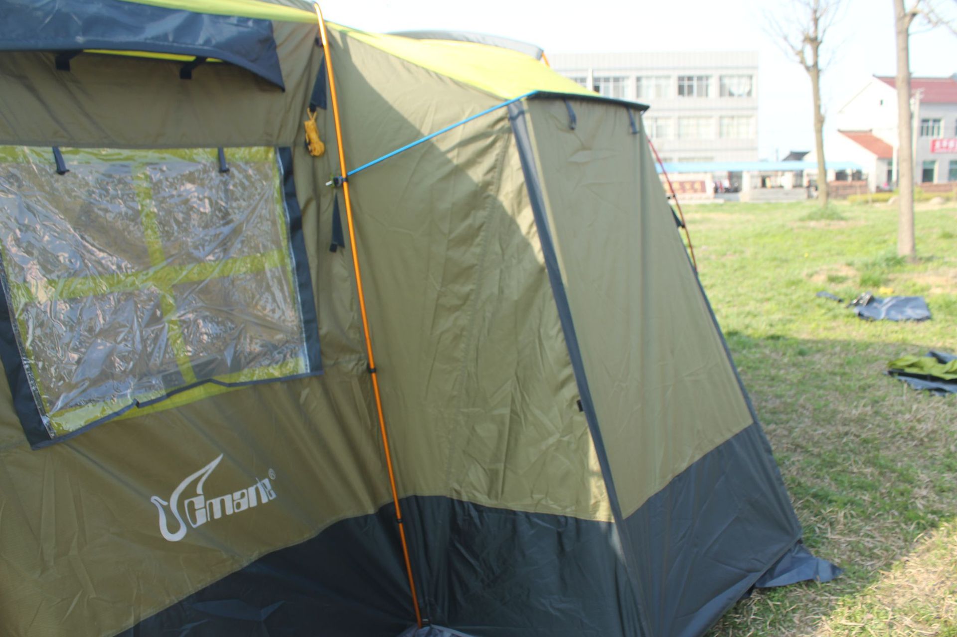 Ready-Made Outdoor Camping Style Tent, Camper Tail Tent, Two Rooms and One Living Room, Double-Layer Cotton Suv Car-Mounted Portable Tunnel Tent