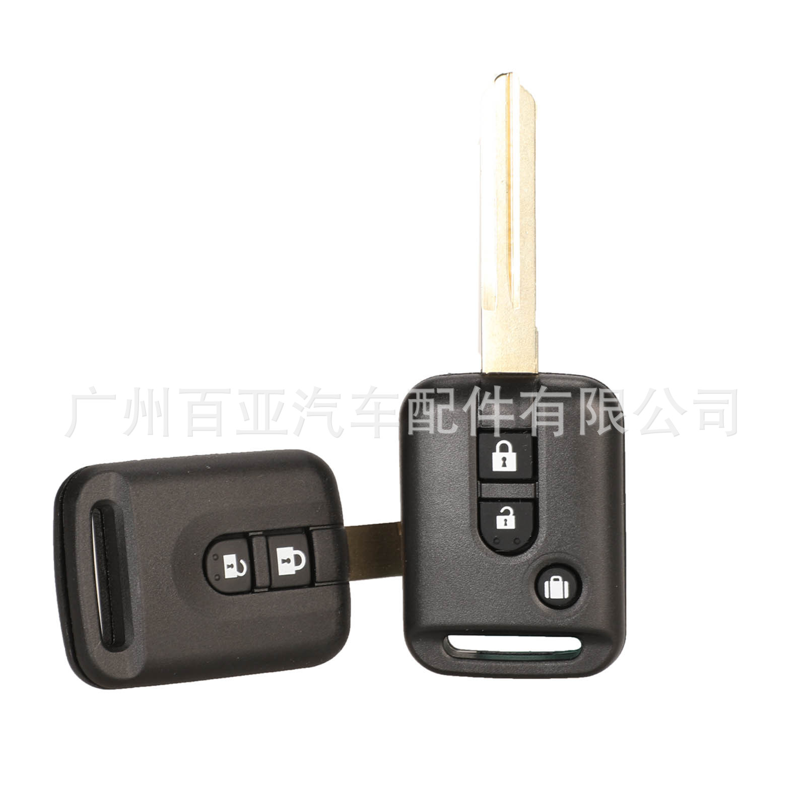 Suitable for 2/3 key Nissan Qashqai Patrol straight car remote control key shell