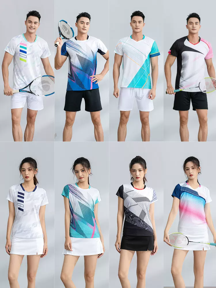2024新款羽毛球服套装男女款速干透气乒乓球网球裙裤排球队服印制